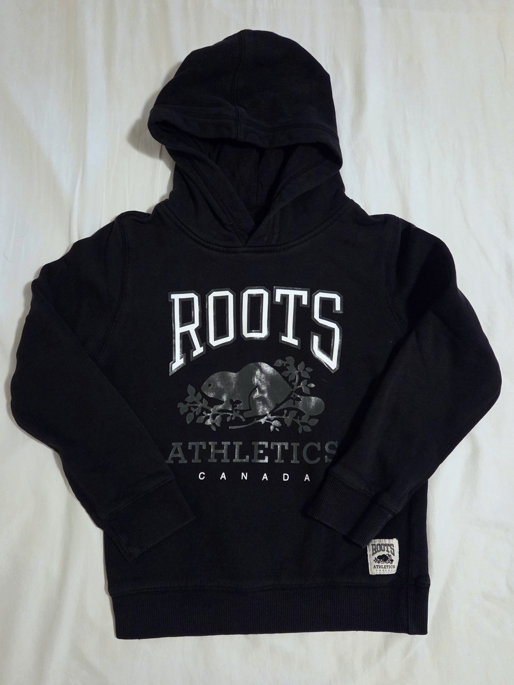 Roots Kids Black Hoodie, 9/10y